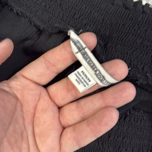 American Eagle Embroidered Black Women's Shorts Flowy Festival Boho Tassels - Picture 5 of 6